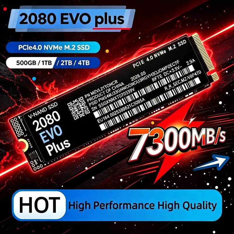 M.2 Nvme 4Tb Pcie 4.0 Ssd - 2080 EVO Plus PCIe 4.0 M.2