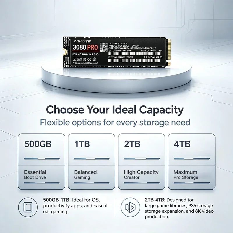 3080 PRO M.2 NVMe SSD 500GB 1T - M.2 Nvme 4Tb Pcie 4.0 Ssd recension och pris