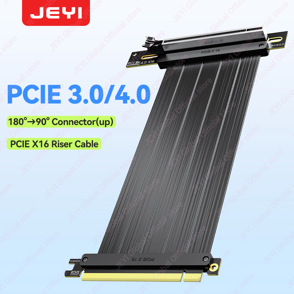 JEYI PCIe 4.0 Riser Cable 90 D - Pcie 4.0 X16 Riser Cable 90 Degree recension och pris