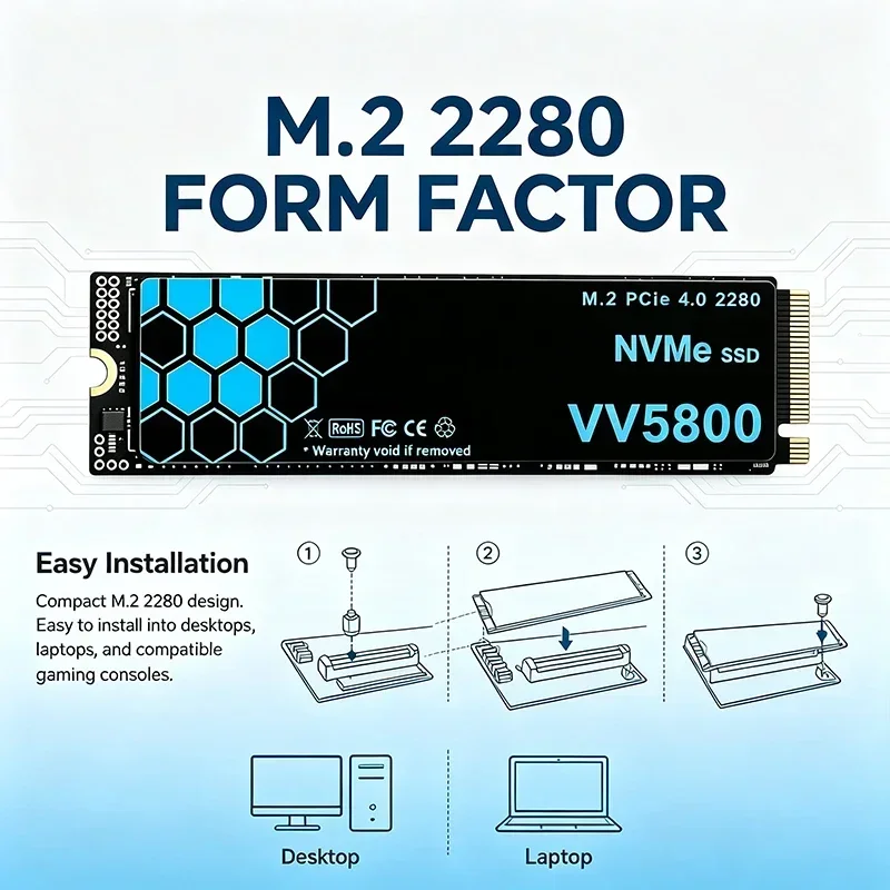 VV5800 M.2 NVMe SSD 500GB 1TB  - M.2 Nvme 4Tb Pcie 4.0 Ssd recension och pris